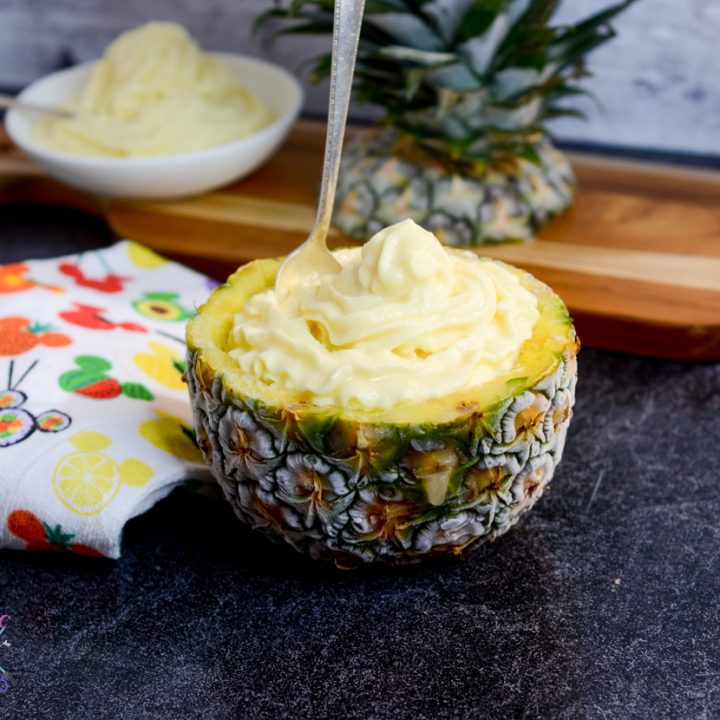 dole whip in pineapple bowl