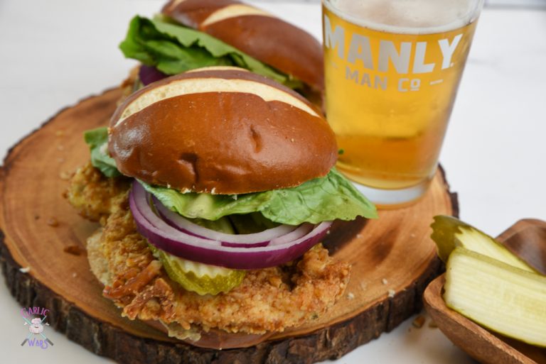 Air Fryer Pretzel Crusted Chicken Sandwich Superheroes and spatulas