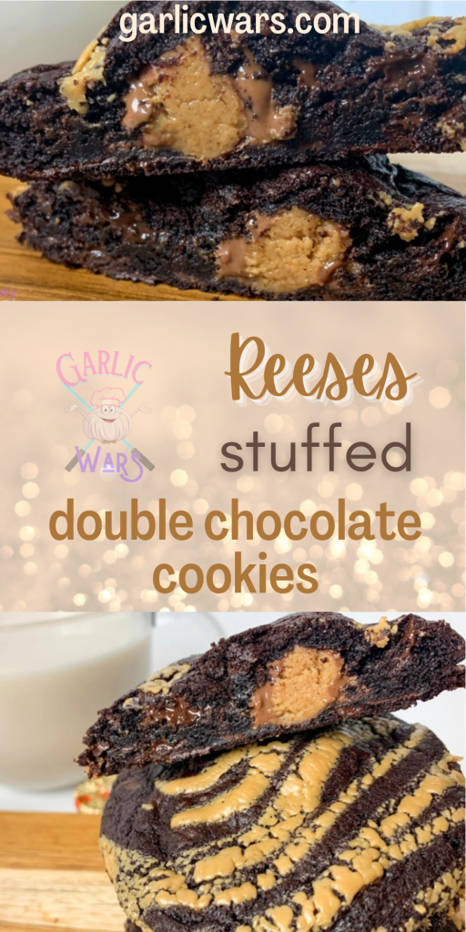 reeses stuffed double chocolate cookies for pinterest