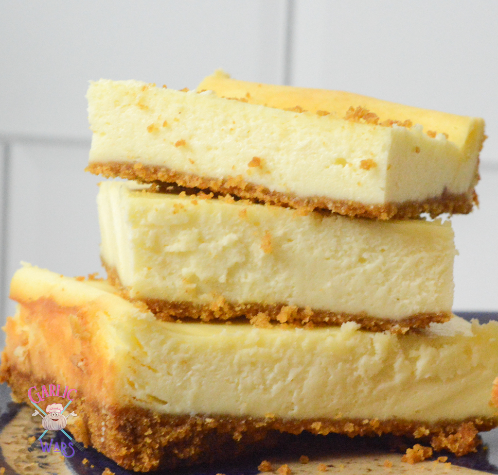 stack of cheesecake bars