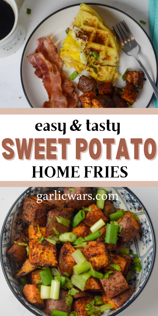 sweet potato home fries for pinterest.