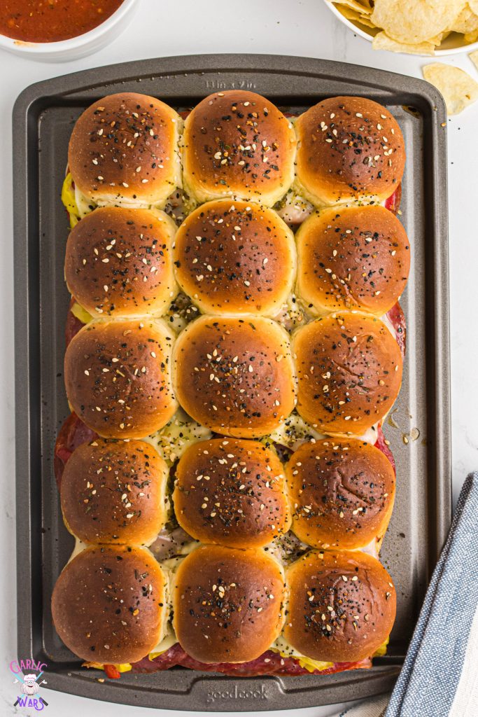 completed sliders after baking