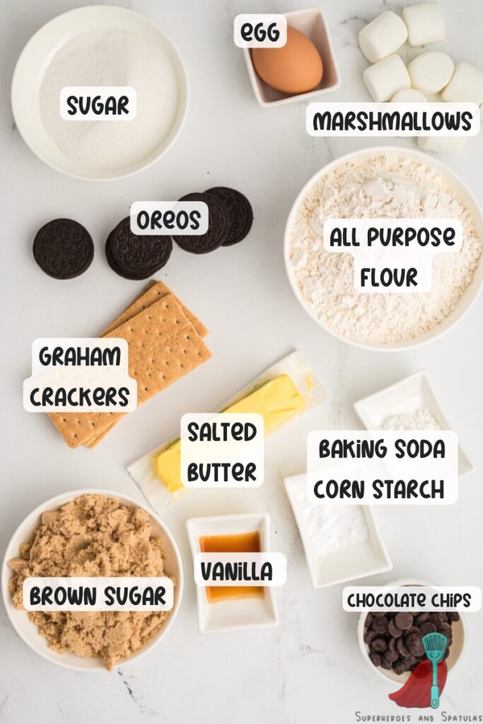 ingredients to make smoreo cookies